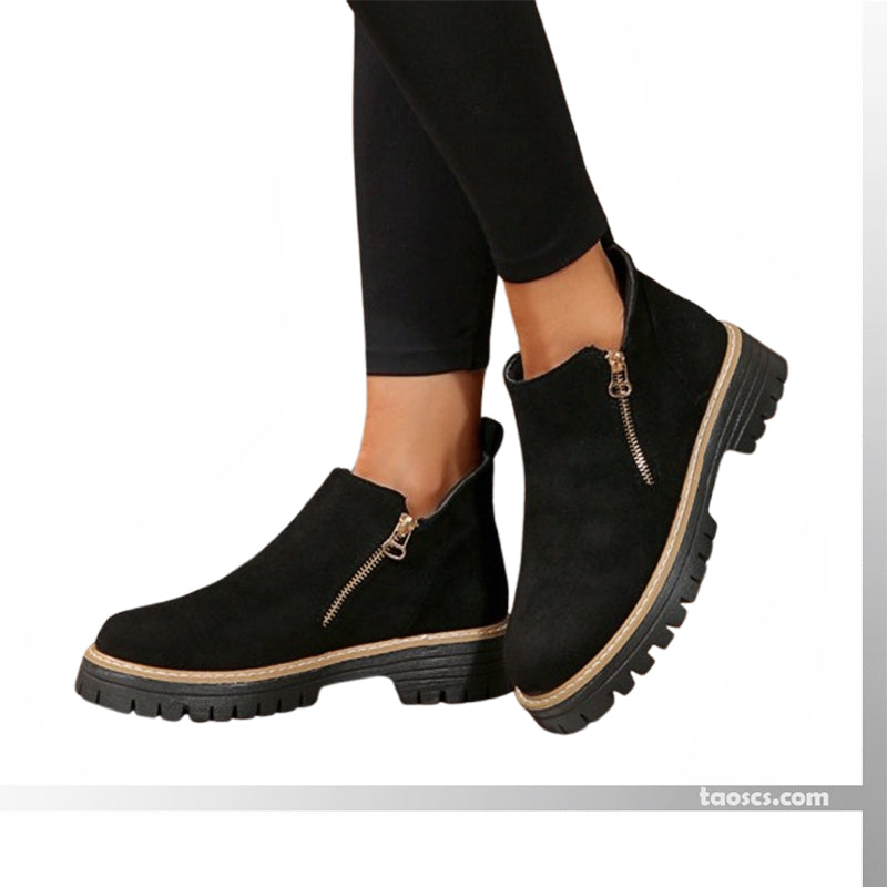 âš BEST SELLERđ„Bottines pour femmes Ă bout rond et fermeture Ă glissiĂšre sur le cĂŽtĂ©ăConfortable, antidĂ©rapant, impermĂ©ableă