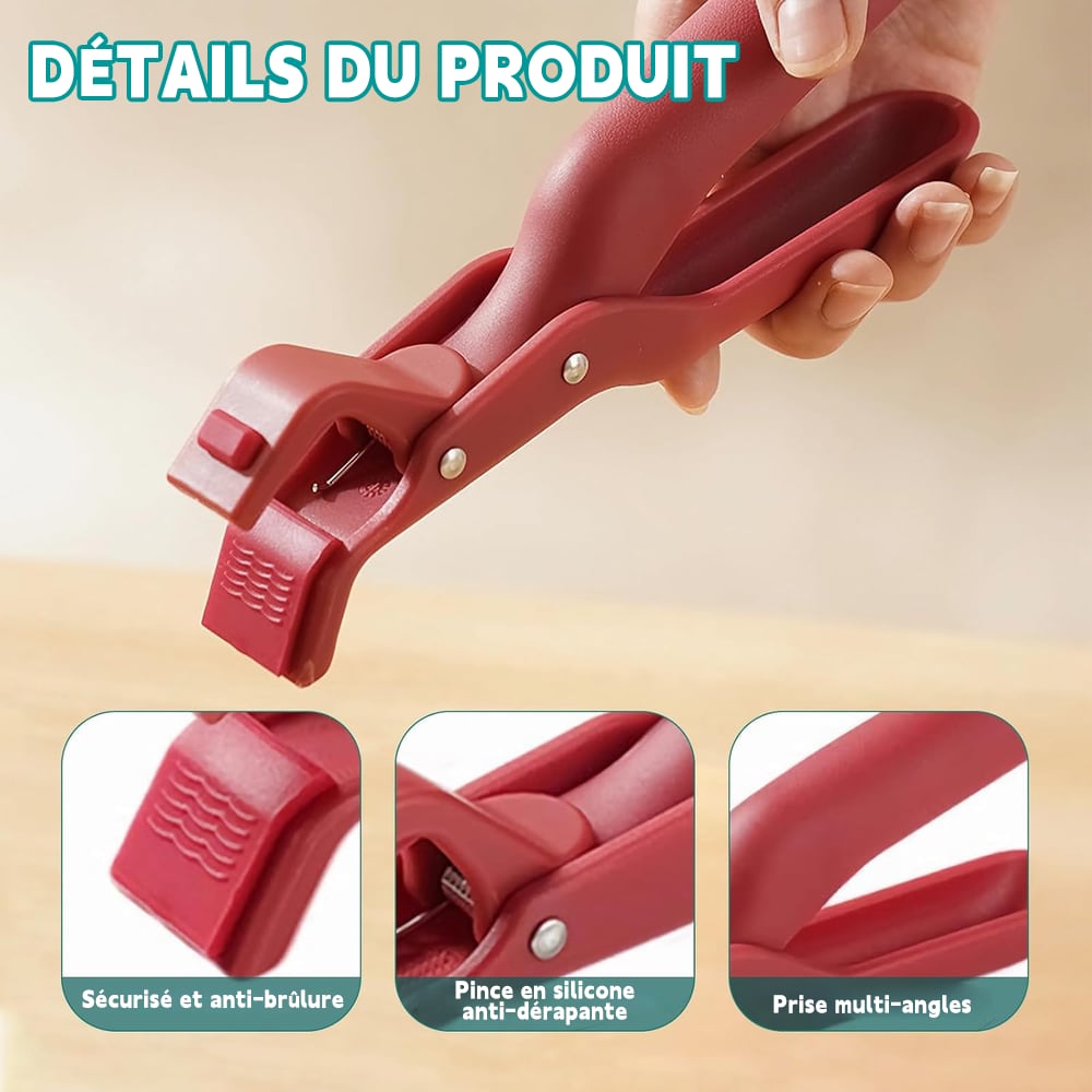 🔥Achetez-en 2, obtenez-en 1 gratuit✨ Pince pour plat chaud