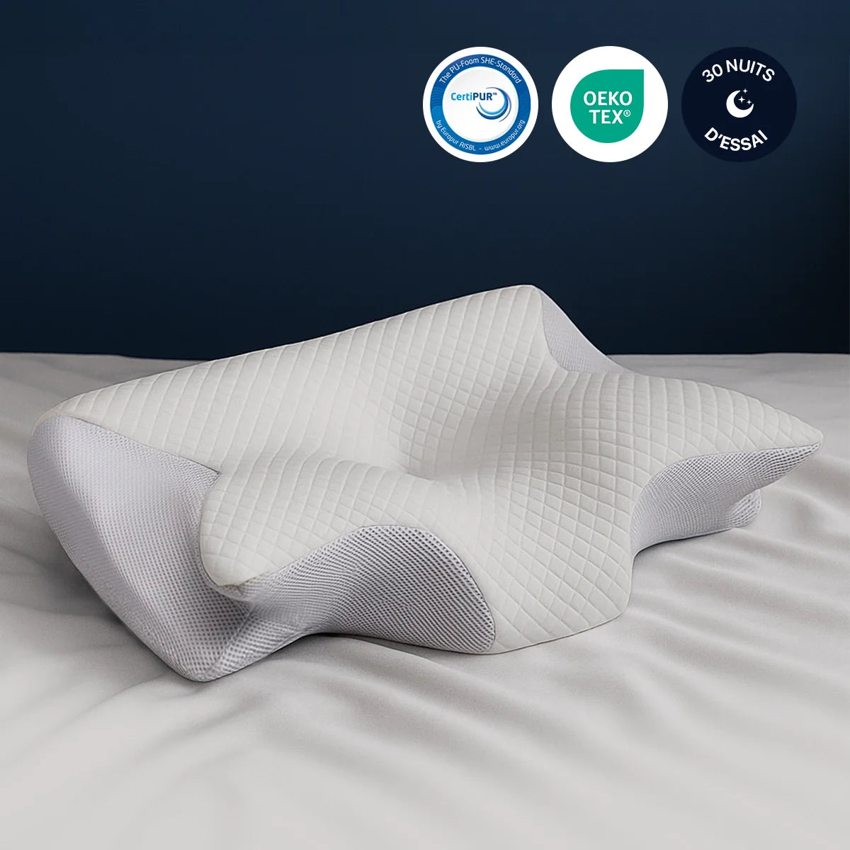 Healoa® Oreiller cervical en mousse à mémoire de forme