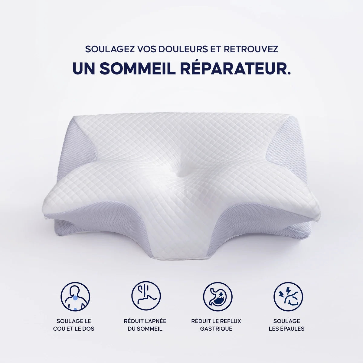 Healoa® Oreiller cervical en mousse à mémoire de forme