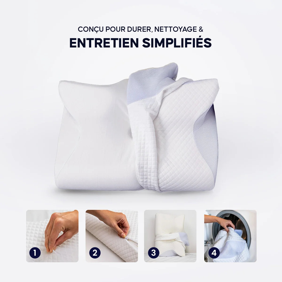 Healoa® Oreiller cervical en mousse à mémoire de forme