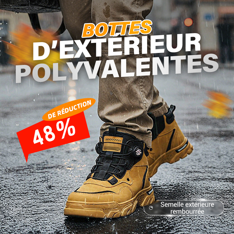 ⏳Offre spéciale à durée limitée⏰ Chaussures de travail pour hommes à boucle pivotante pour l'extérieur (imperméables, antidérapantes, confortables et respirantes)
