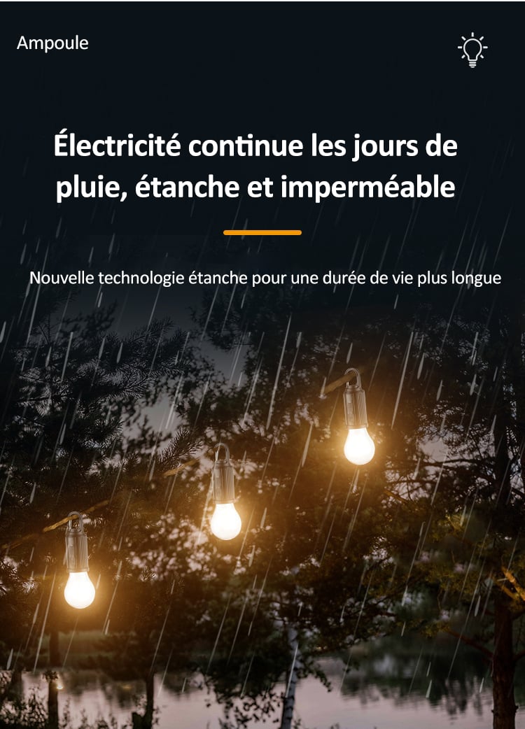 Dernier jour de l'offre !🔥2025 Nouvelle lampe de camping rechargeable solaire vintage avec crochet