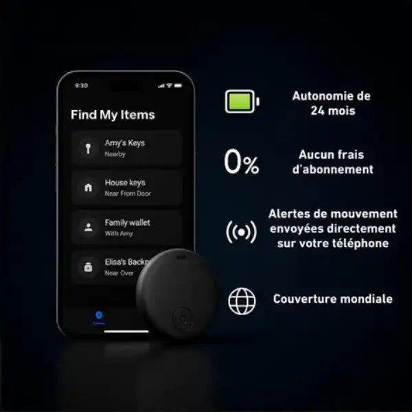 GP90 - Tracker GPS précis sans abonnement (Android/Apple)