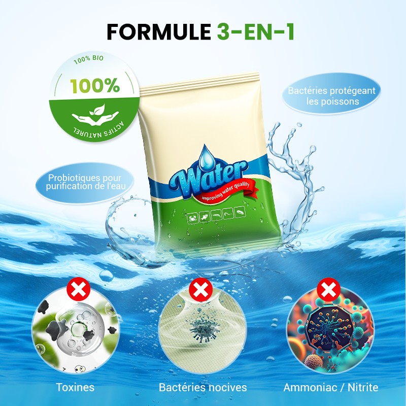 🌊500g Poudre Premium pour l'entretien du bassin | Clarificateur d'eau & contrôle des algues🐟🌿
