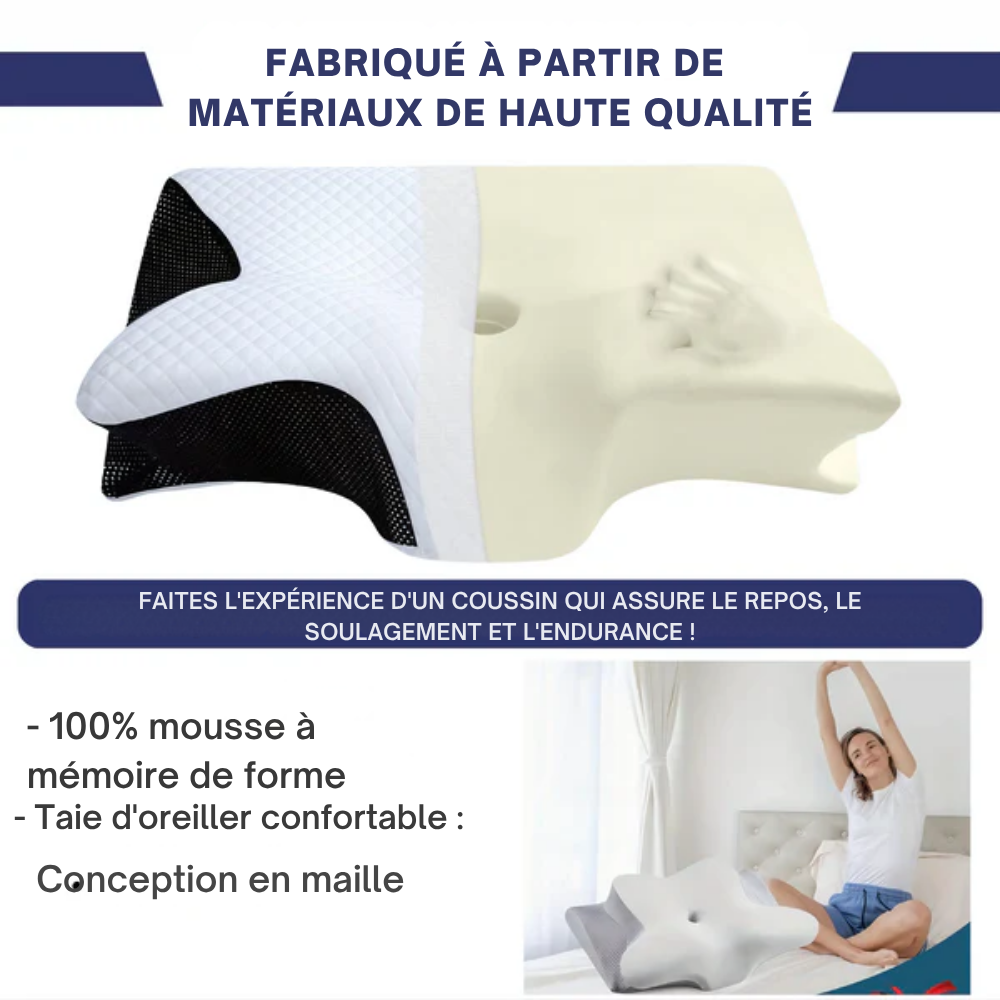 ErgoLine™ | Dormez mieux, réveillez-vous plus frais – soutien ergonomique pour le cou et le dos toute la nuit