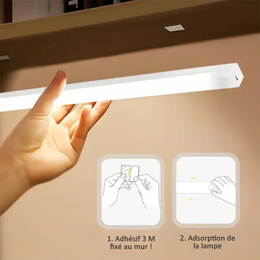 Lampes LED magnétiques rechargeables à capteur intelligent sans perforation