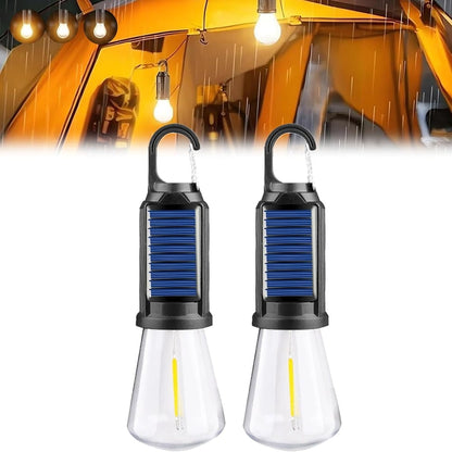 Dernier jour de l'offre !🔥2025 Nouvelle lampe de camping rechargeable solaire vintage avec crochet