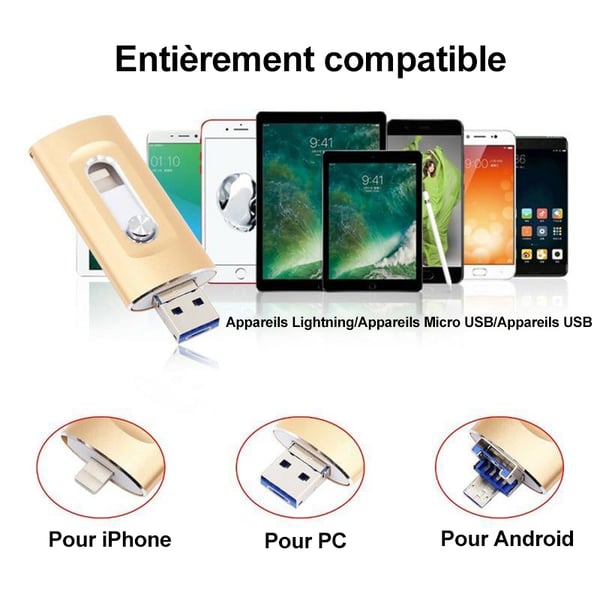 DERNIER JOUR : 49 % de réduction⚡ Clé USB 3.0 3 en 1, stockage portable haute vitesse