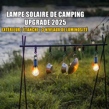 Dernier jour de l'offre !🔥2025 Nouvelle lampe de camping rechargeable solaire vintage avec crochet