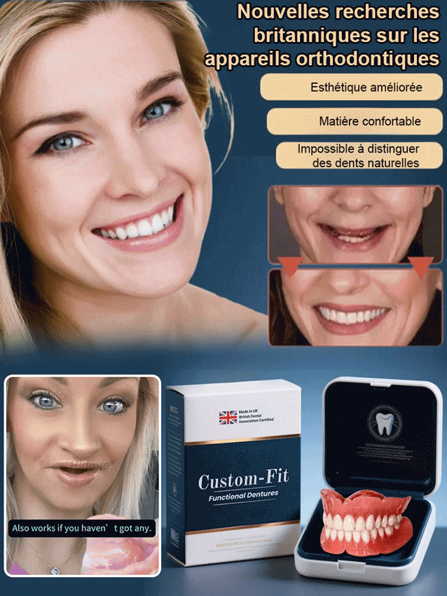 Nouvelle découverte britannique】Appareil dentaire en silicone imitant les dents