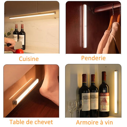 Lampes LED magnétiques rechargeables à capteur intelligent sans perforation
