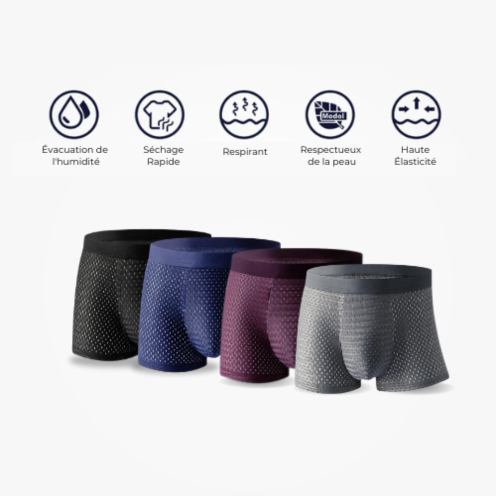 BOXERS 1.0 EN FIBRE DE BAMBOU - CONFORT RÉVOLUTIONNÉ TOUT AU LONG DE LA JOURNÉE