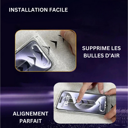 Film Protection Ecran Smartphone (iPhone et Samsung) 3 en 1, Nouvelle génération