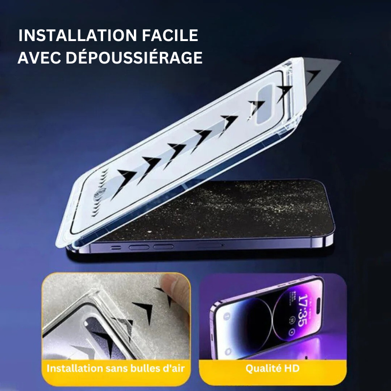 Film Protection Ecran Smartphone (iPhone et Samsung) 3 en 1, Nouvelle génération