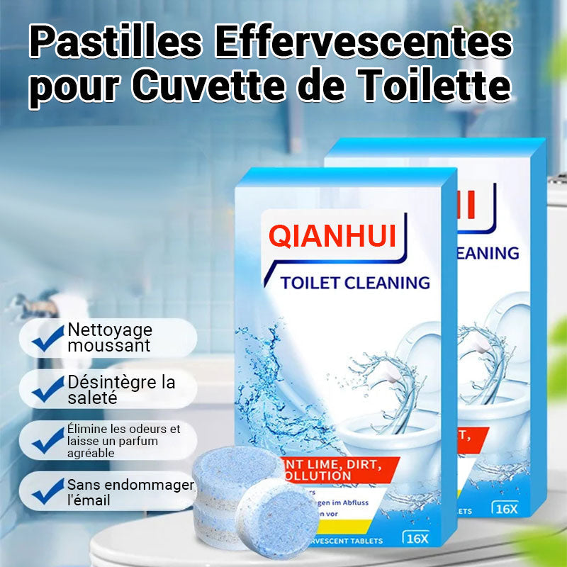 🏆✨Comprimés effervescents pour toilettes – Nettoyage et désodorisation (3 achetés = 2 offerts)✨🚽