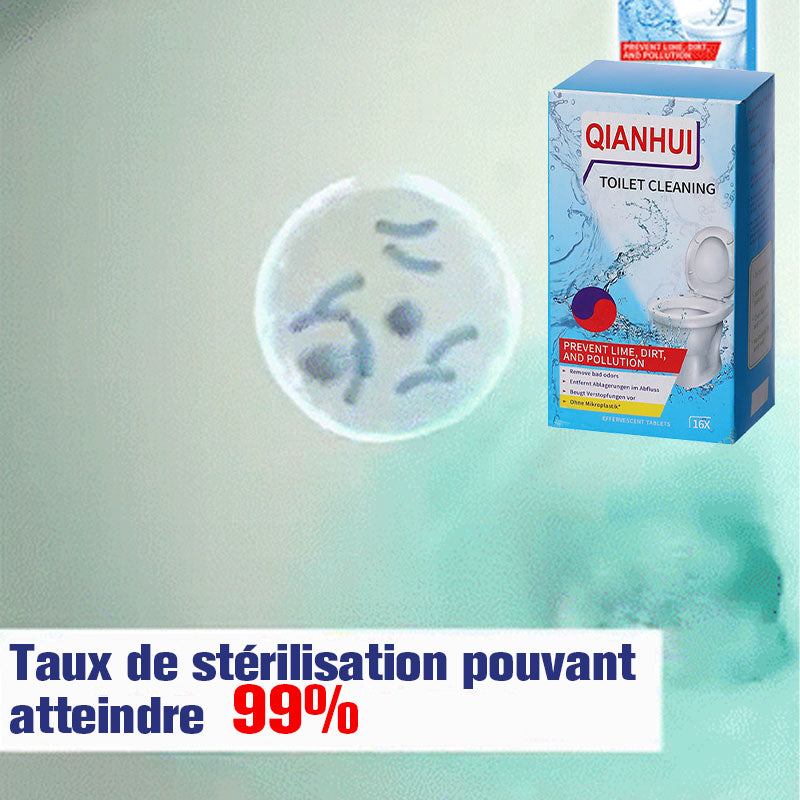 🏆✨Comprimés effervescents pour toilettes – Nettoyage et désodorisation (3 achetés = 2 offerts)✨🚽