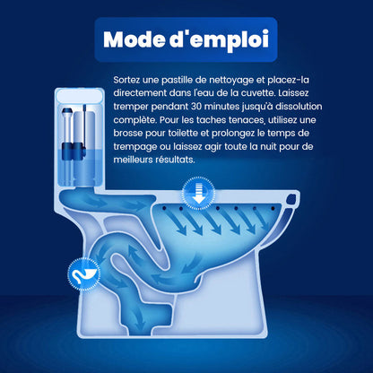 🏆✨Comprimés effervescents pour toilettes – Nettoyage et désodorisation (3 achetés = 2 offerts)✨🚽