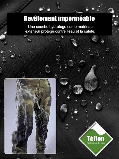 Pantalon tactique imperméable et extensible pour homme