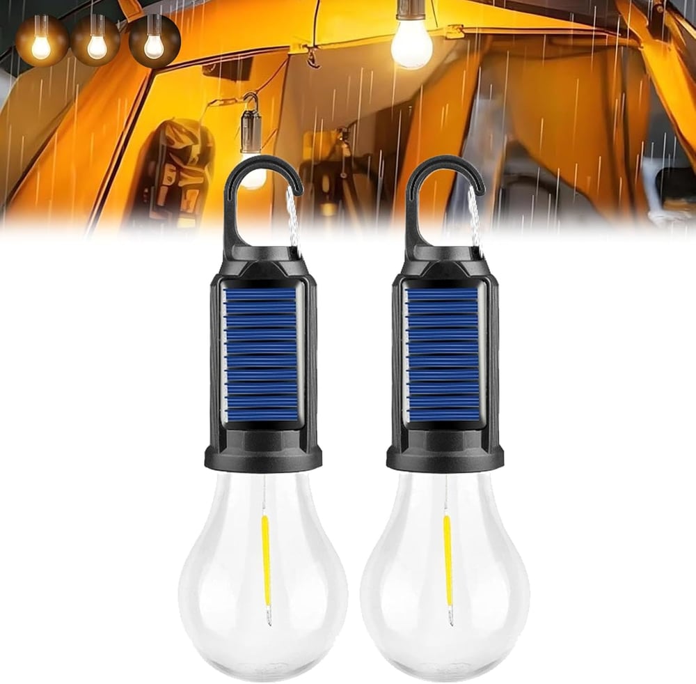 Dernier jour de l'offre !🔥2025 Nouvelle lampe de camping rechargeable solaire vintage avec crochet