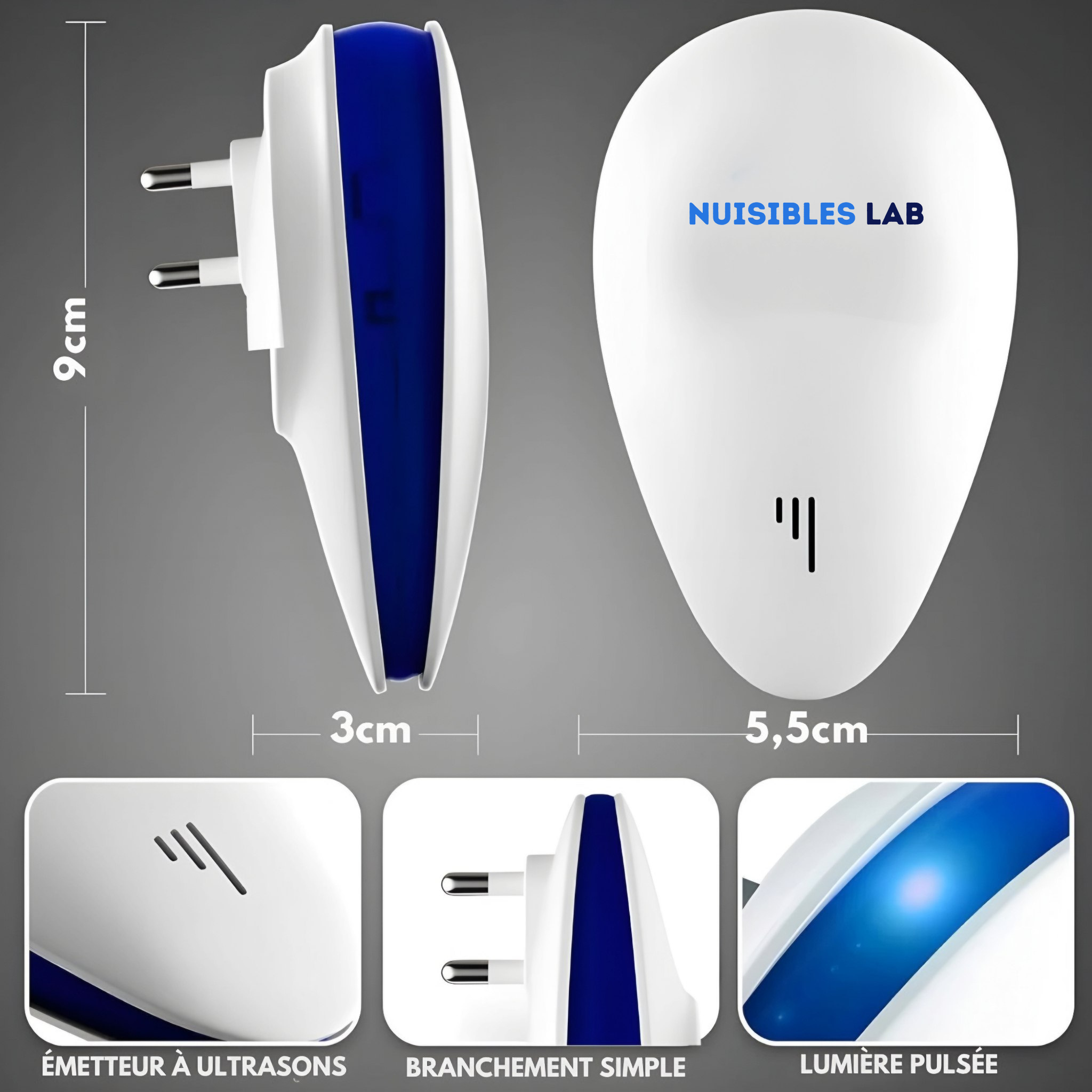 Nuisibles Lab™ - Répulsif Anti-Nuisibles à Ultrasons – Achetez 2 et recevez 4