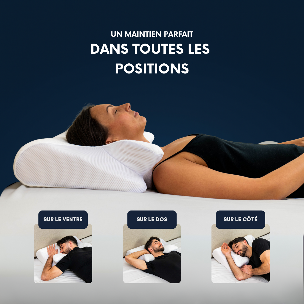 Healoa® Oreiller cervical en mousse à mémoire de forme