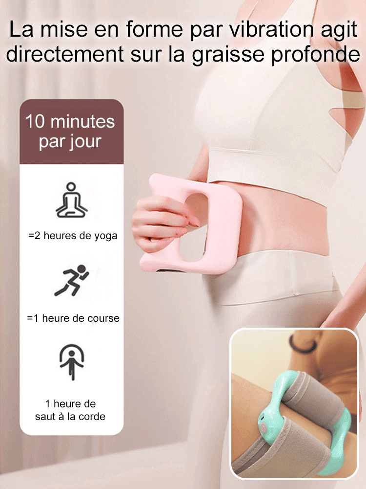 🔥 Masseur anneau fascia en plastique vibrant [pas d'exercice nécessaire] minceur couché, 10 minutes par jour, minceur 10kg en 7 jours 🔥